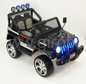 Детский электромобиль River Toys Jeep T008TT черный