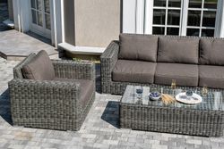 "Боно" лаунж-зона из искусственного ротанга, цвет графит