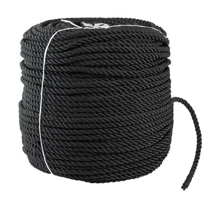 Веревка 3-прядная d12мм, L200м, черный, Marine Rocket