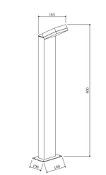 Ландшафтный светодиодный светильник Maytoni Paso O595FL-L12B3K