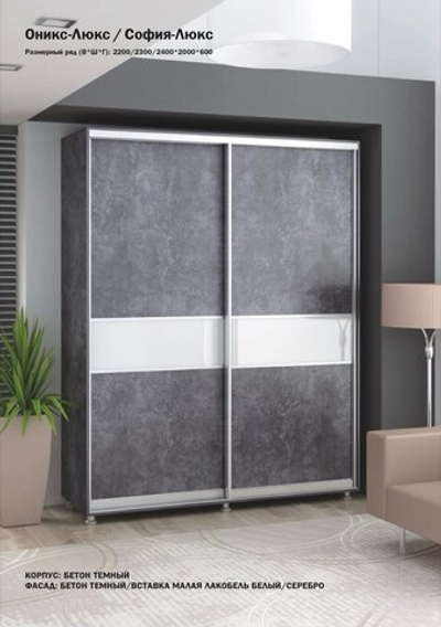 Шкаф купе 2 ств. "Оникс-Люкс/София-Люкс/Экон-Люкс"