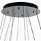 Подвесной светильник Rain Ø100 см, дымчатый, чёрный глянец