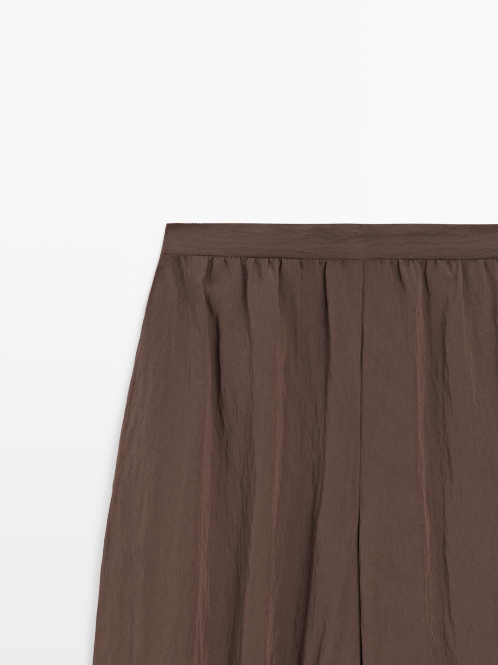 Massimo Dutti Свободные брюки-саруэль, коричневый