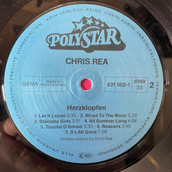 Винтажная виниловая пластинка LP Сборник Chris Rea Herzklopfen (Германия 1986) Josephine