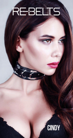 Ошейник черный с зеркальным элементом Cindy Black ( черный ) (Цвет: черный с зеркальным)