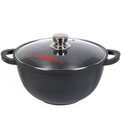 Казан алюминий, антиприг, 6 л, с крыш, Горница, кн4282а