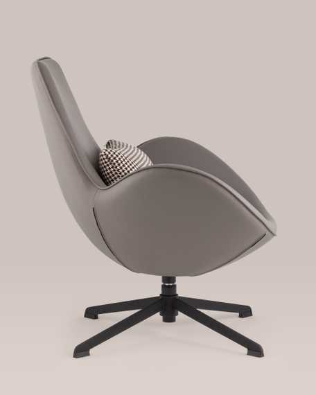 Кресло TopChairs Ostra экокожа серый