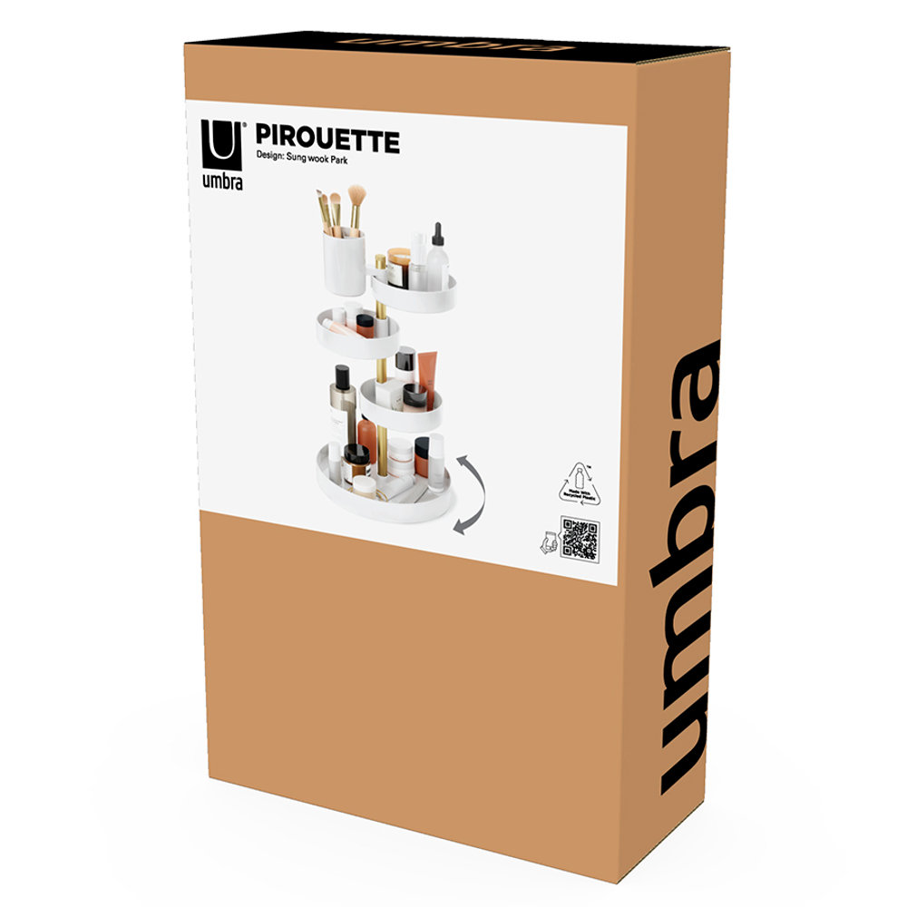 Органайзер настольный pirouette, белый/латунь