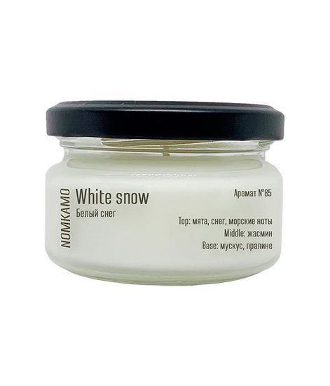№85 Белый снег, ароматическая свеча Library, Nomkamo