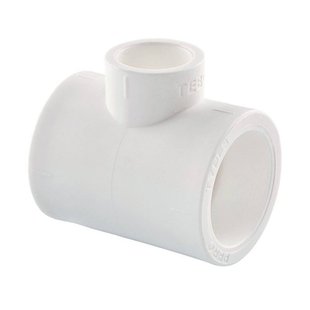 Тройник полипропиленовый 32х20х32 мм переходной TEBO