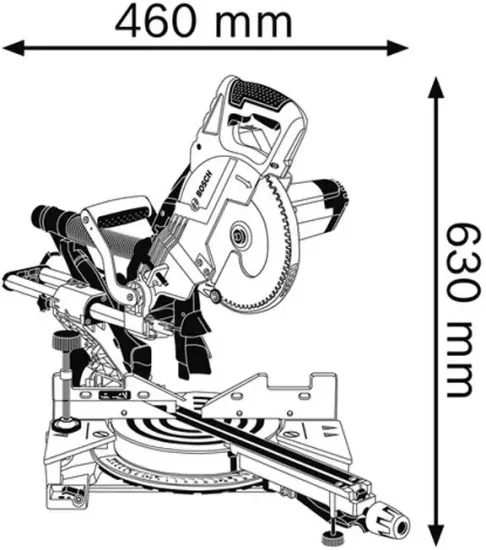Торцовочная пила с протяжкой BOSCH GCM 8 SJL, 1600 Вт