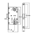 Защелка сантехническая магнитная 410 B-S Magnet Vettore