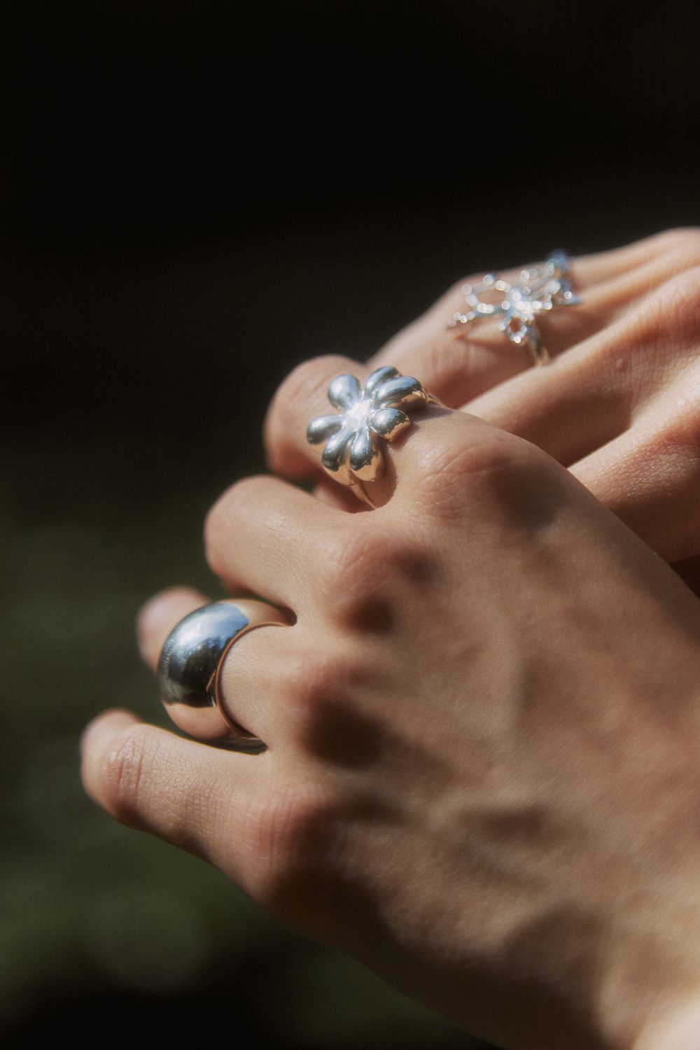 Кольцо Объемный Цветок