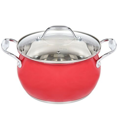 Кастрюля нерж, 3.6 л, с крыш, Daniks, Валетта, QS-2-20/GS-01616-20CA, индукц