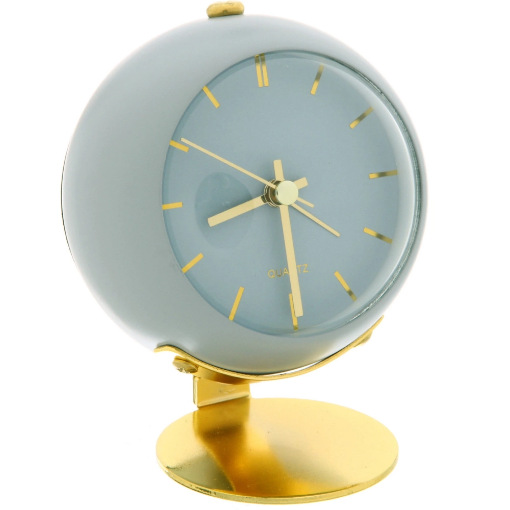 Будильник «ALICE» 8,5*5см серо-голубой