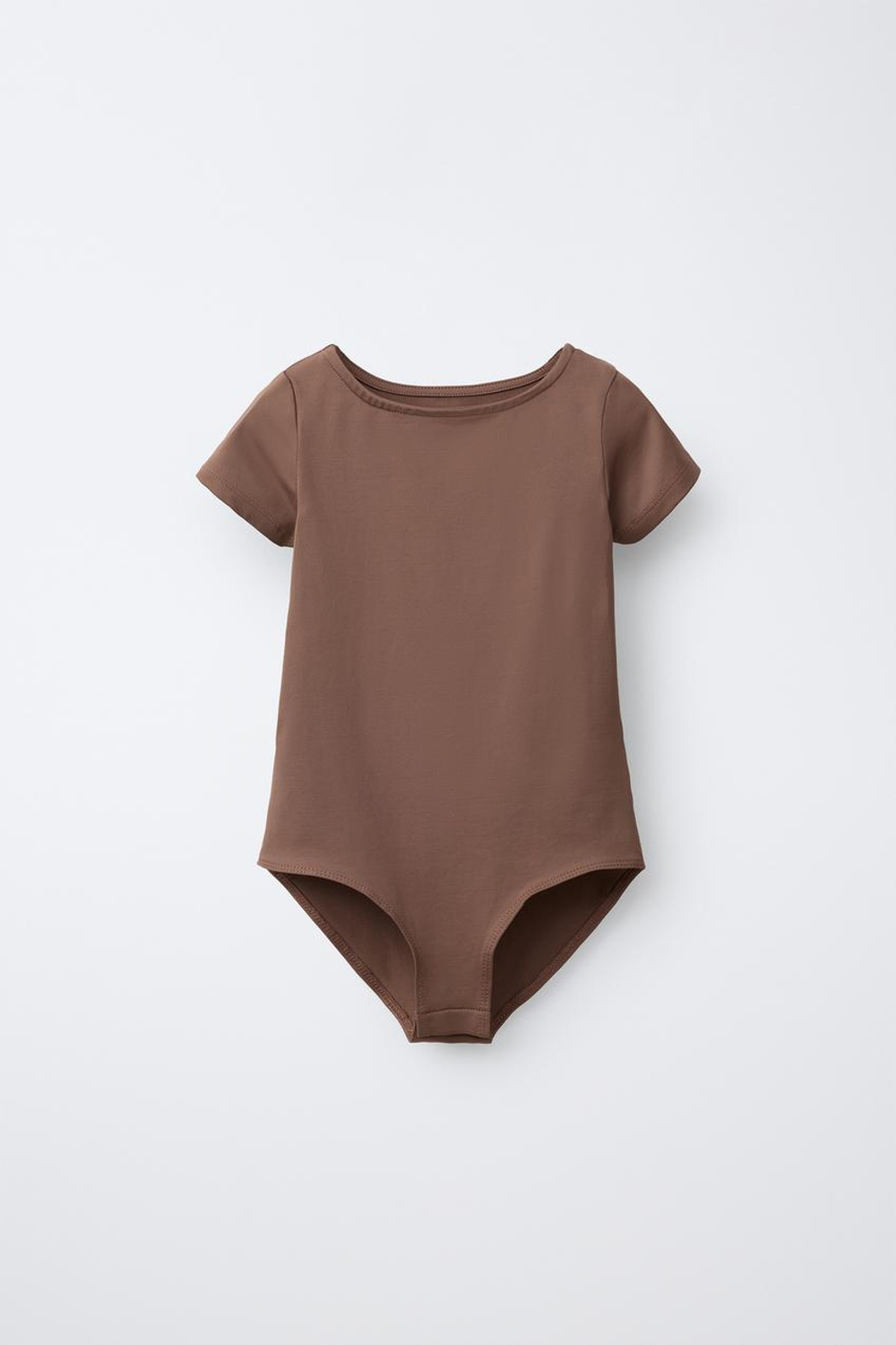 ZARA БОДИ ИЗ ПОЛИАМИДА, СЕРОВАТО-КОРИЧНЕВЫЙ