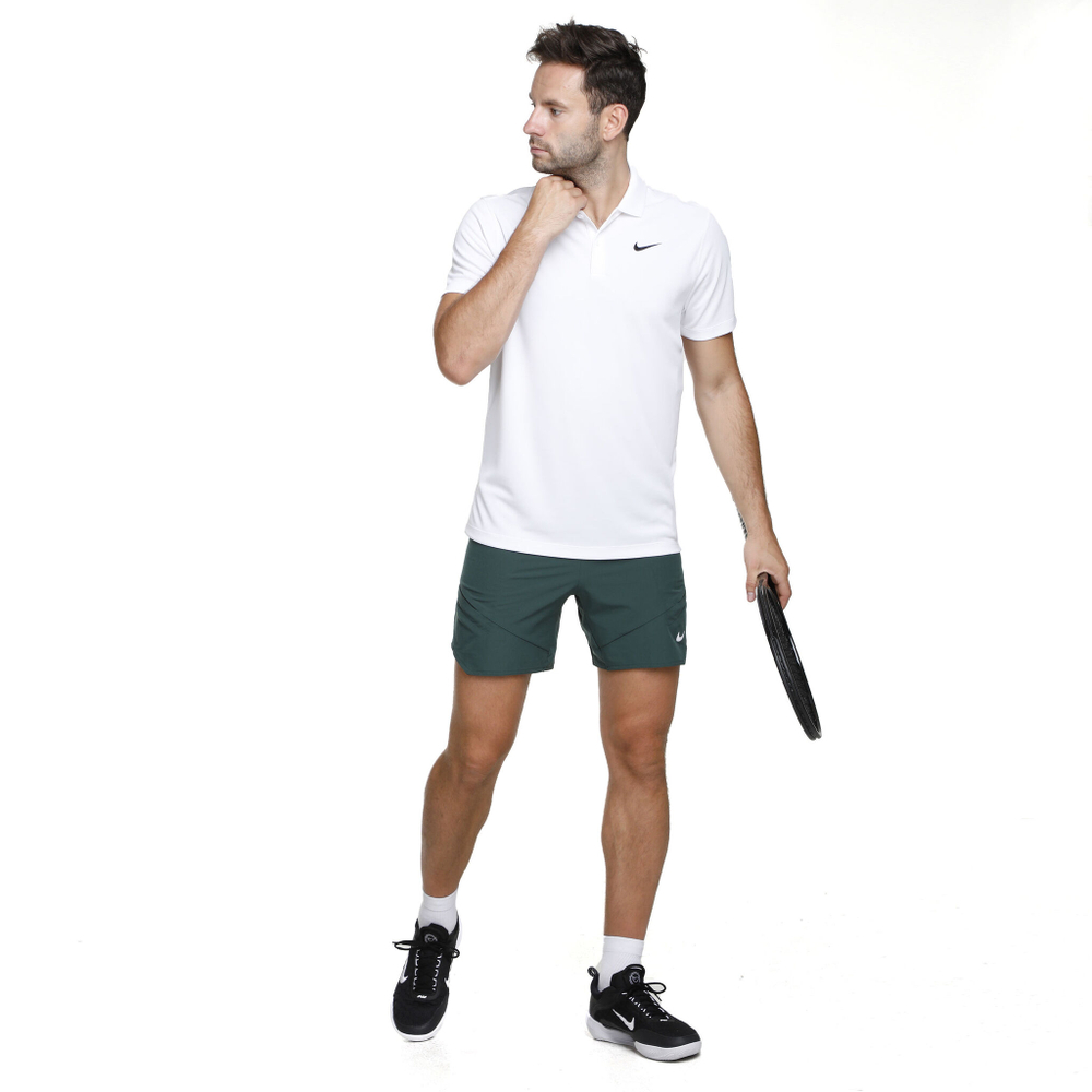 Мужское теннисное поло Nike Dri-Fit Solid Polo Men - White