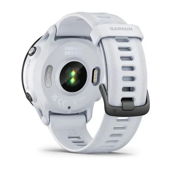 Garmin Forerunner 955 Solar — умные часы с белым ремешком и солнечной зарядкой