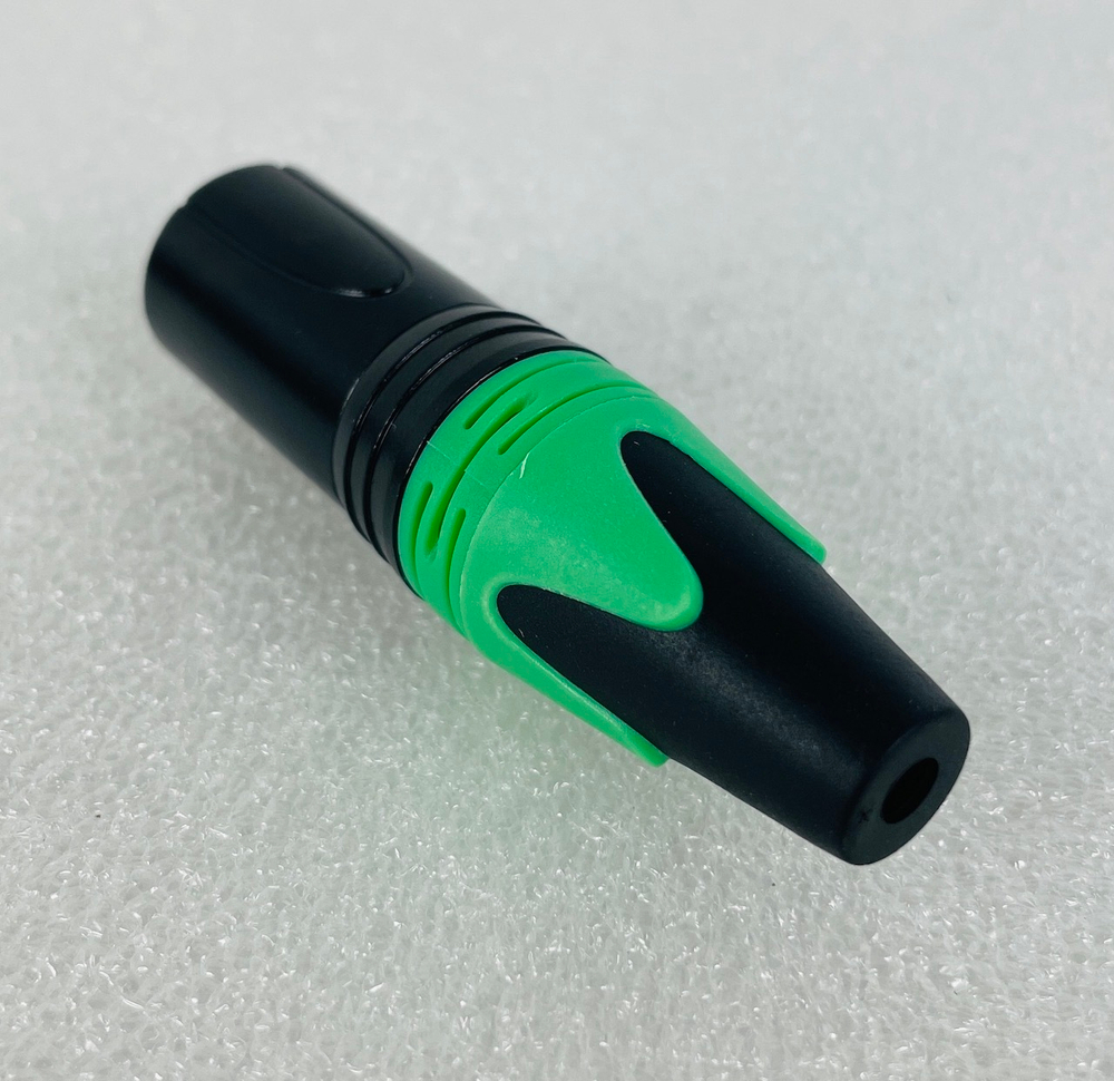 Разъём на кабель (XLR, 3pin, зелёный, папа)