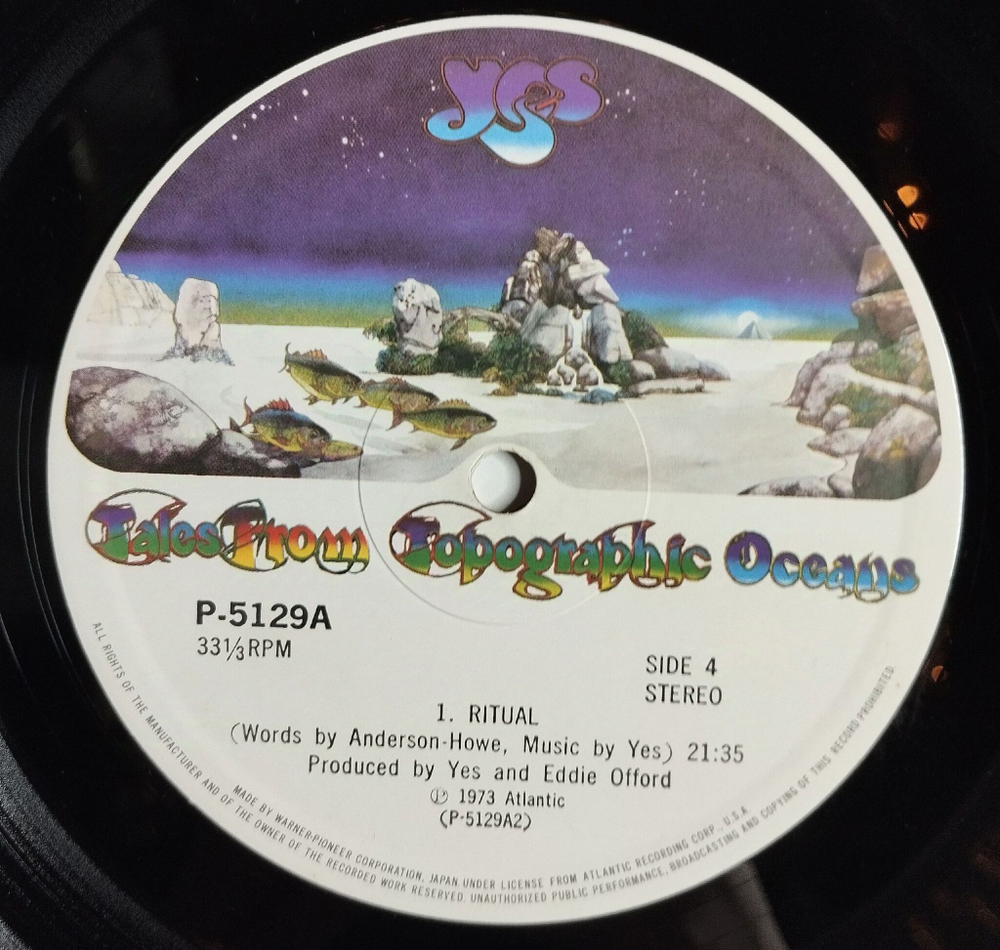 Винтажная виниловая пластинка LP Yes Tales From Topographic Oceans (Japan 1973) (No Obi)