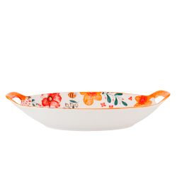 Блюдо с ручками "Kawaii Forest. Hedgehog"27*16*4см. v=450мл. (min9) (фарфор) (транспортная упаковка)