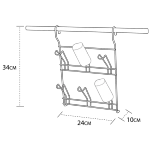 Полка для 6-ти бокалов Delinia 24x10x34см сталь цвет хром