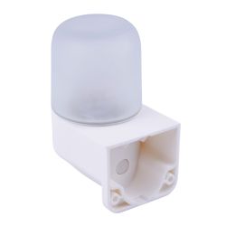 UWL-K03R 60W-E27 IP65 WHITE Светильник влагозащищенный под лампу Е27. угловой. для бань и саун. до +125С. Цвет корпуса белый. ТМ Uniel
