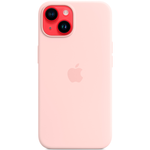 Силиконовый чехол с поддержкой MagSafe Apple Silicone Case для iPhone 14, Chalk Pink (Розовый мел)