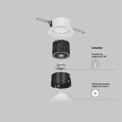 Светильник встраиваемый светодиодный Maytoni Wise DL057-7W4K-W