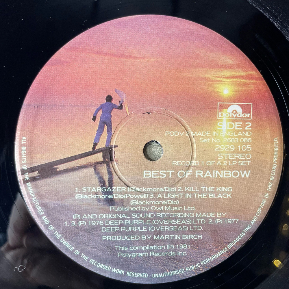 Винтажная виниловая пластинка LP Rainbow, The Best Of Rainbow (Англия 1981)