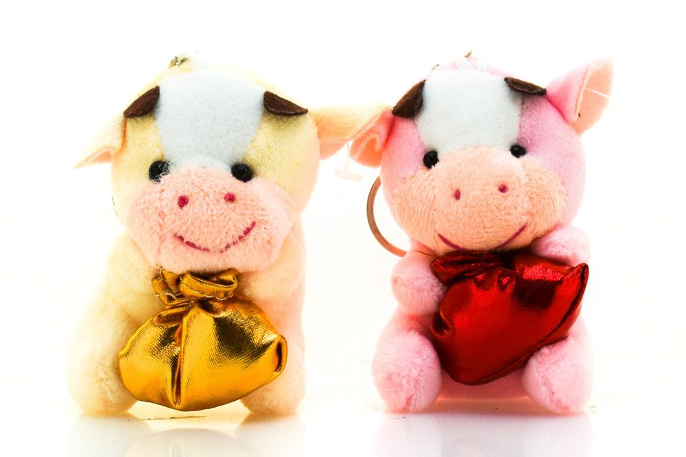 Мягкая игрушка Корова 8см. в ассортименте