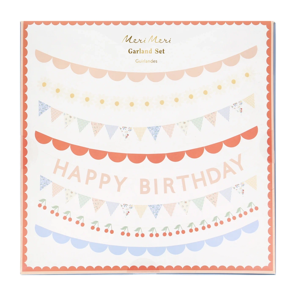 Набор из 8 летних гирлянд "С Днем Рождения" [Happy Birthday] (1.8 м)