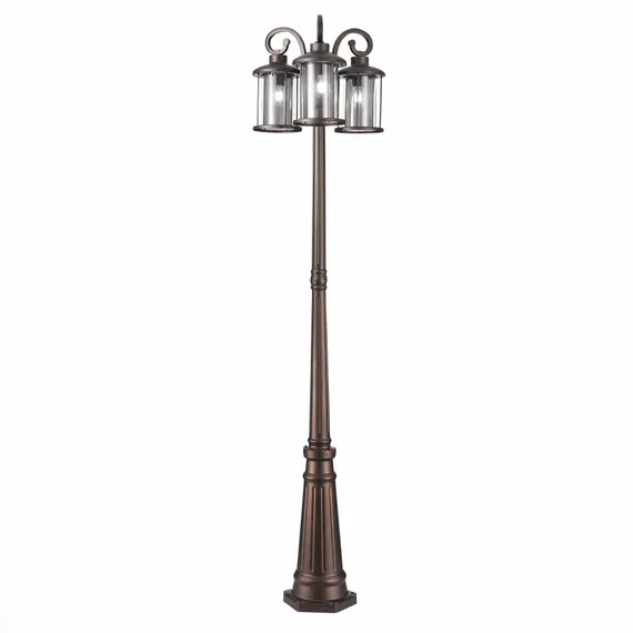 SL080.425.03 Светильник уличный наземный ST-Luce Темный кофе/Прозрачный, Темный кофе E27 3*100W LASTERO