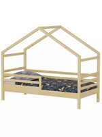 Кровать домик односпальная 90х200, в лаке