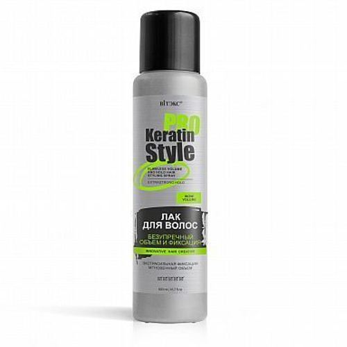 Витэкс KERATIN PRO Style Лак для волос БЕЗУПРЕЧНЫЙ ОБЪЕМ И ФИКСАЦИЯ экстрасильная фиксация (запаска) 500 мл