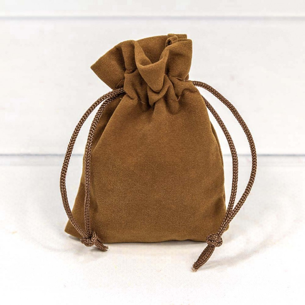 Мешочек 7х9см Бархат класс А (Коричневый)