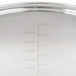 Кастрюля нерж, 9 л, с крыш, Daniks, Общепит, SD-6BP-9, индукц