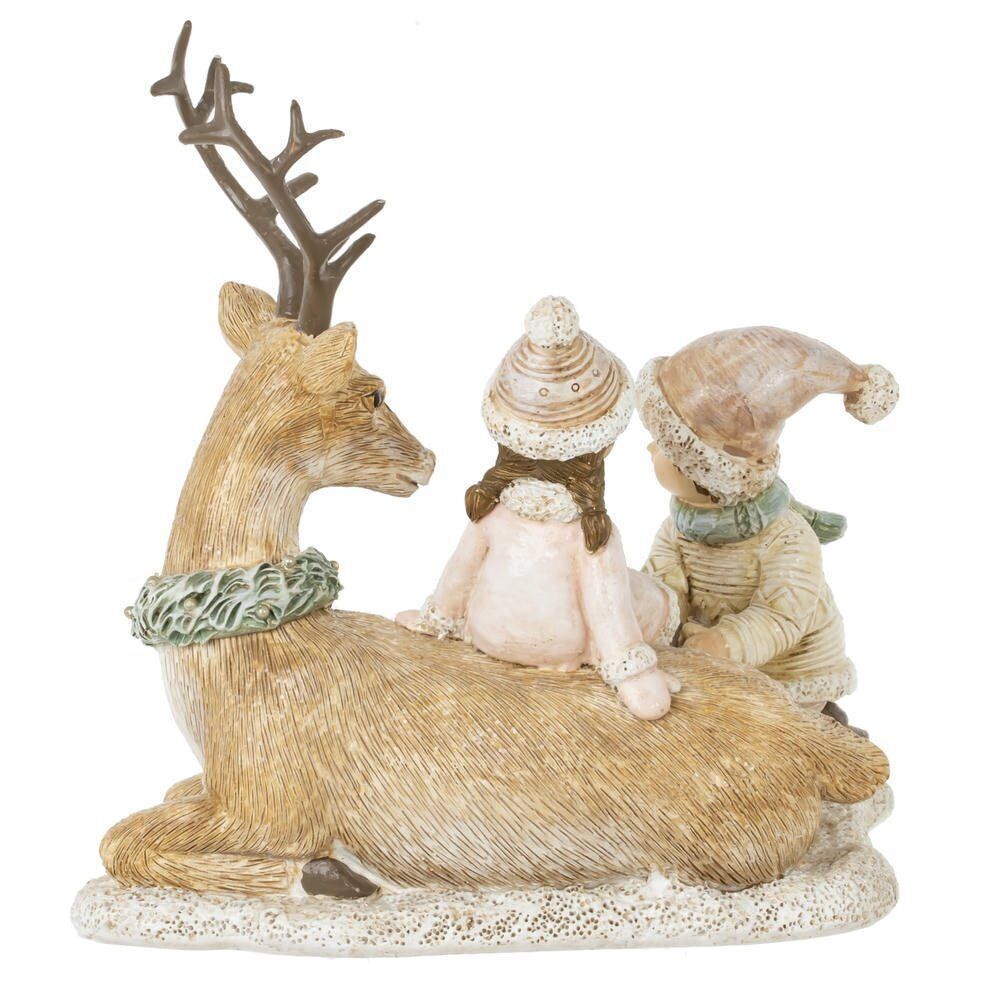 GAEM Фигурка декоративная "Олень и дети", L15 W9 H14,5 см