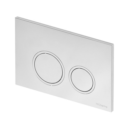 Панель смыва TECESpring с круглыми кнопками, Хром глянцевый, контур клавиш хром матовый