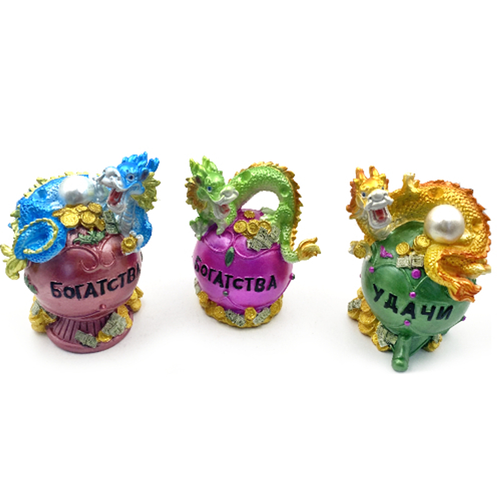 Фигурка «Дракон с жемчужиной» 11,5*9*7 см, микс