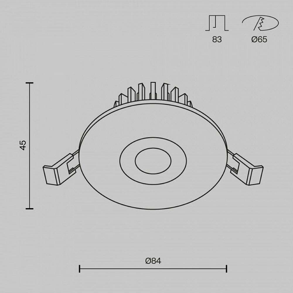 Встраиваемый светильник Maytoni Zen DL038-2-L7W