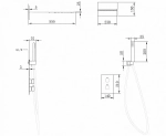 Душевая система ABBER Weiss Insel AF8052B черная матовая