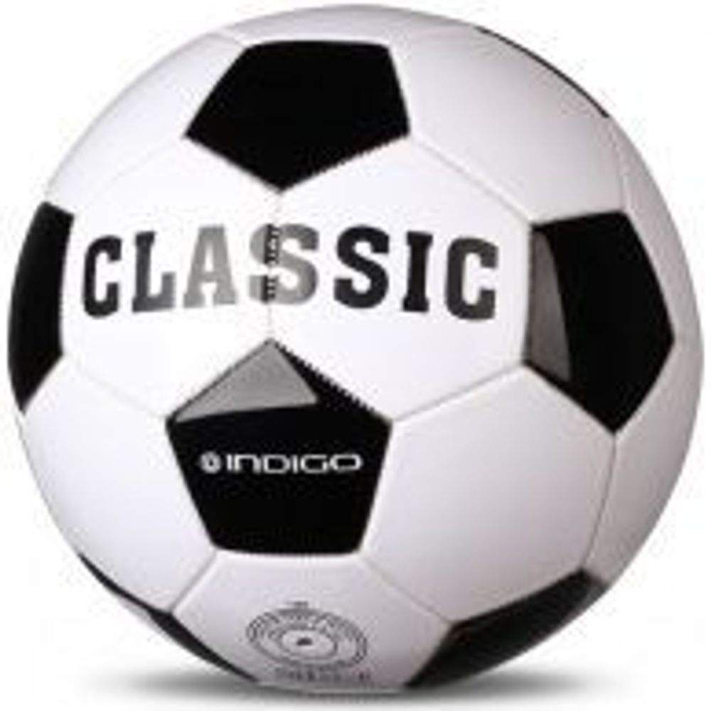Мяч футбольный №5 INDIGO CLASSIC любительский, PVC 1.2 мм, машинная сшивка, вес 410-430г