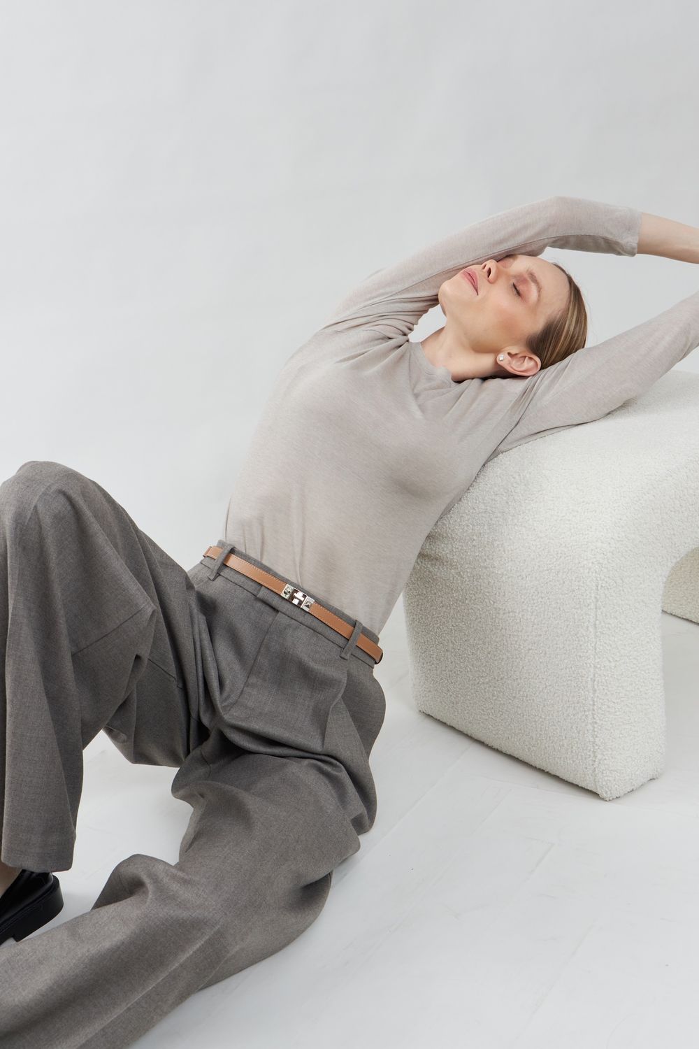 ТОНКИЙ РЕМЕНЬ С ЗАМОЧКОМ NUDE|NUDE