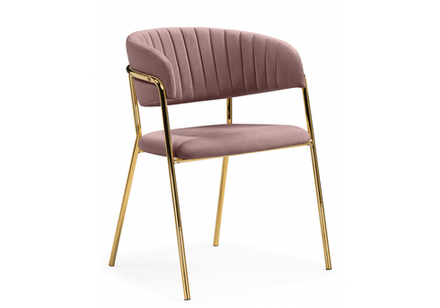Стул на металлокаркасе Woodville Kamelia светло-фиолетовый, золотой
