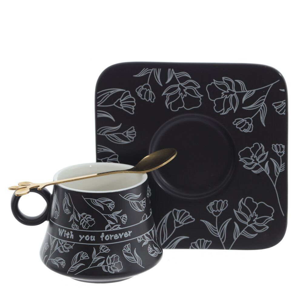 GAEM Кружка с блюдцем и ложкой, 170 мл, L13,5 W13,5 H7 см, 2в.