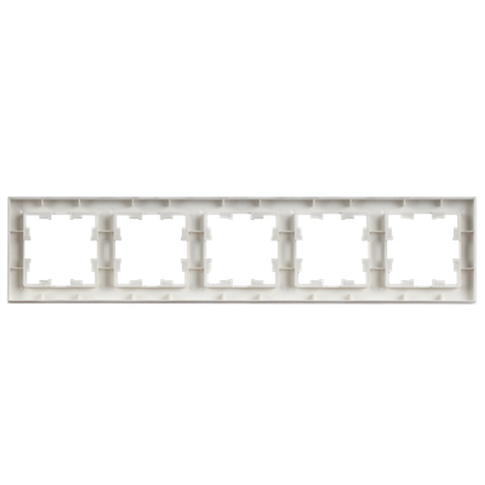 BRITE Рамка 5-местная РУ-5-БрАБ арктический белый IEK