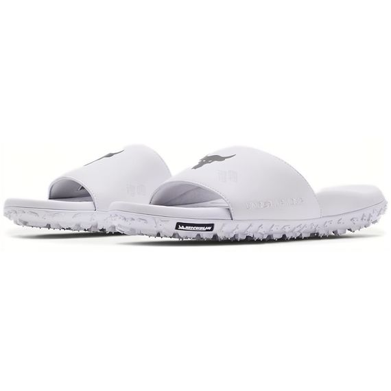 Under Armour Project Rock Slides 'White'