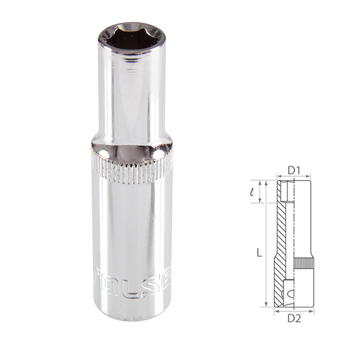 TOLSEN (TT16360) Головка торцевая глубокая шестигранная 3/8", 10 мм