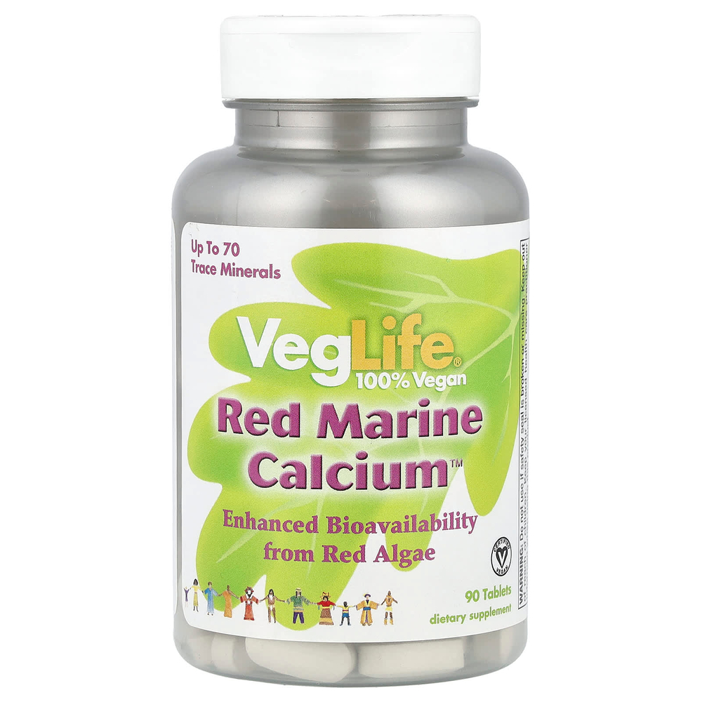 VegLife, Red Marine Calcium ™, 90 таблеток